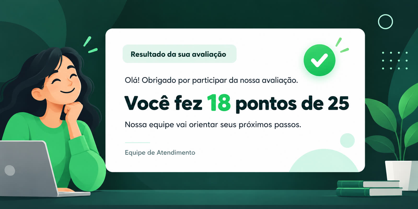 E-mail do resultado da avaliação